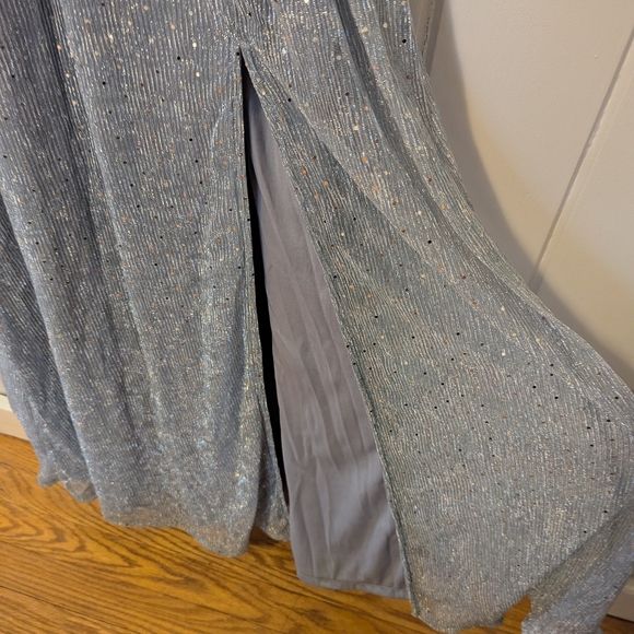 Baltic Born Shimmery Light Blue Gray Dress - Picture 5 of 6